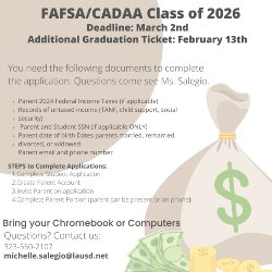 Flyer with documents needed for applications